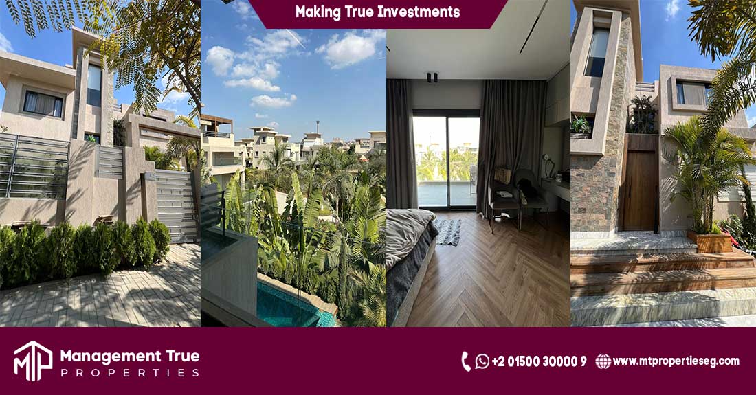 Villa, building area 350 square meters, land area 500 square meters, Jubail 6 October Compound, Iwan  fully finished